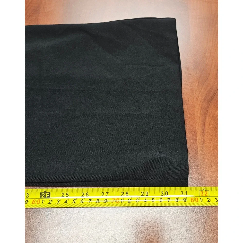 Zara Black Wide Straight Leg Trousers Dress Pants 28/31 Size Medium - Picture 13 of 14